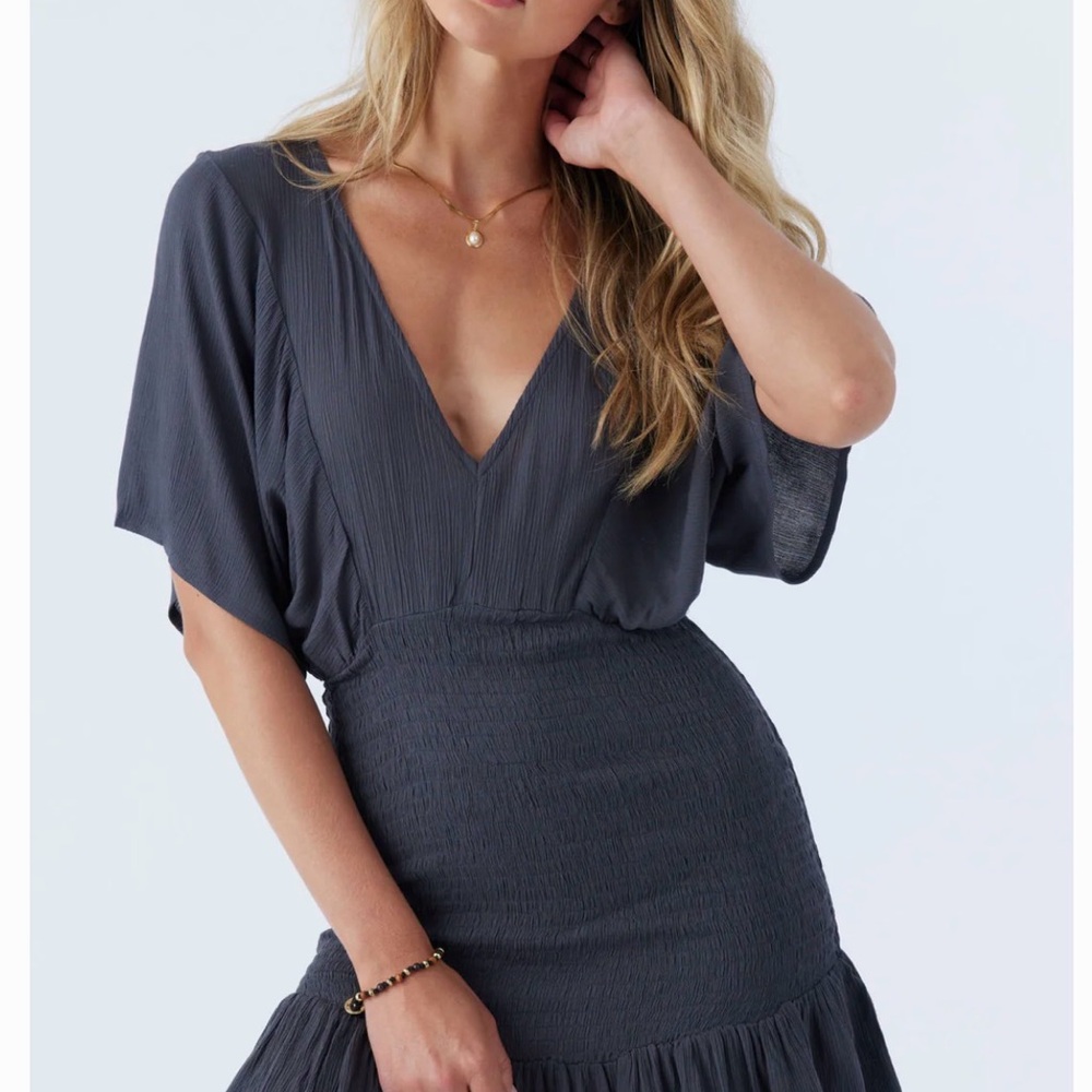 O’Neill Deep Navy Dress with Ruffle Hem